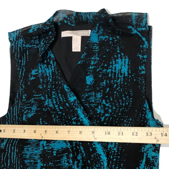 Forever 21 Contemporary Womens Size XS Sleeveless Abstract Print Chiffon Dress - Picture 3 of 7